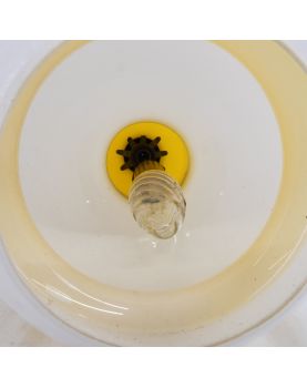 70s White and Yellow Pendant Light