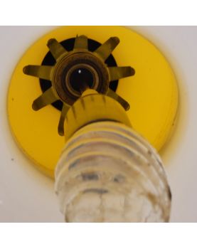 70s White and Yellow Pendant Light