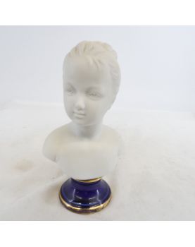Paire de Petits Bustes Couple d’Enfants en Biscuit