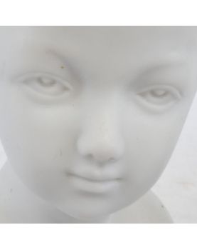 Pair of Small Biscuit Busts of a Couple of Children