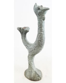 Rooster Shape Candle in Ceramic Signed