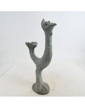 Rooster Shape Candle in Ceramic Signed