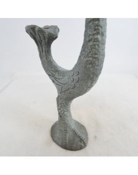 Rooster Shape Candle in Ceramic Signed