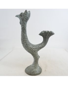 Rooster Shape Candle in Ceramic Signed