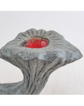 Rooster Shape Candle in Ceramic Signed