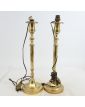 Pair of electrified bronze candlesticks