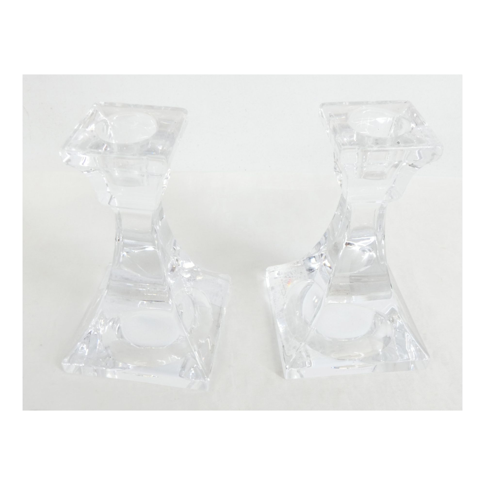 Paire de Bougeoirs Cristal par VILLEROY ET BOCH Paire de Bougeoirs Cristal par VILLEROY ET BOCH