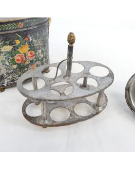 Painted Metal Egg Dish