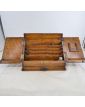Small Oak Travel Office with Enkrier Glass