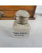 Petit Bureau de Voyage Chêne avec Encrier Verre