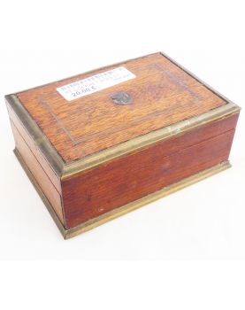 Small Wooden and Brass Box