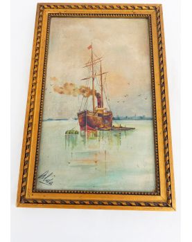 Oil on Canvas Marine Gold Frame HLDA