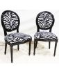 Pair of Zebra Fabric Chairs