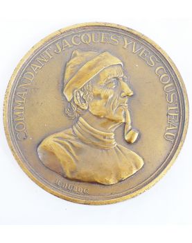 Médaille en Bronze Moderne Commandant COUSTAUD