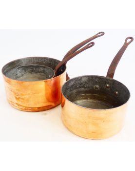 Série de 3 Casseroles en Cuivre VILLEDIEU