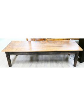 Ancienne Table Basse Patinée Noir