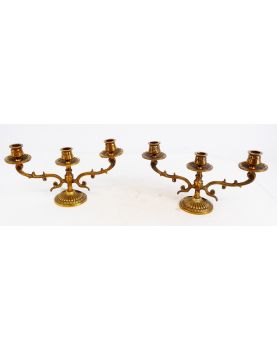 Paire Chandeliers en Bronze