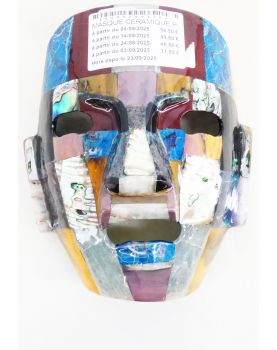 Masque en Céramique Polychrome