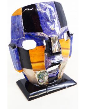 Petit Masque Céramique Polychrome sur Support
