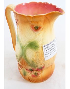 Pichet Barbotine Décor Floral