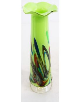 Vase Opaline Flamme Vert