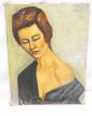 Oil on canvas woman in the bare shoulder