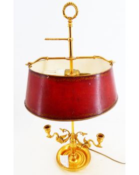 Lampe Bouillotte 2 Lumières Abat Jour en Tôle