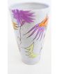 Vase VALLAURIS Vintage en Céramique Grise Fleurs Stylisées